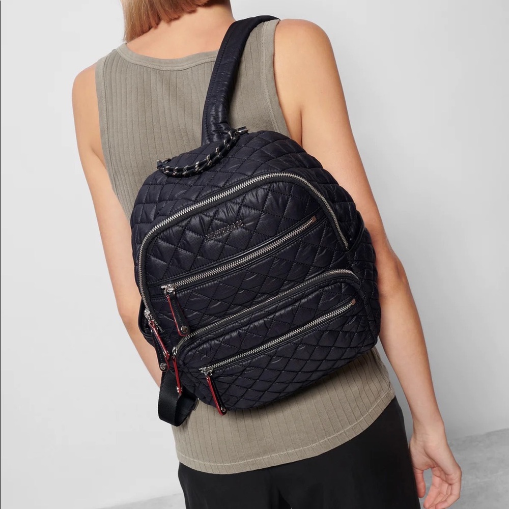 Black MZ Wallace Small Crosby Backpack